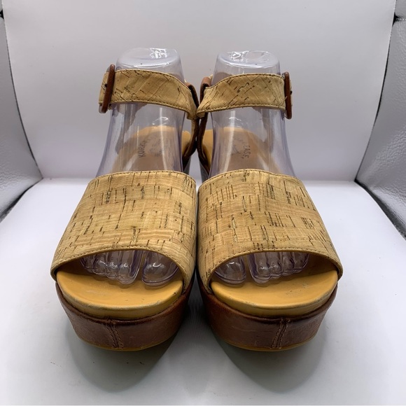 Kork Ease K40606 Women Cork Leather Wedge Sandal Shoe Size 9M Pre Owned - Picture 4 of 10